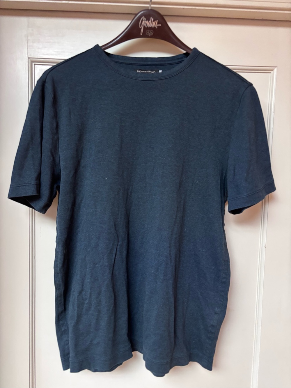 Banana Republic Men's Short Sleeve Crew Tee - Dark Blue
